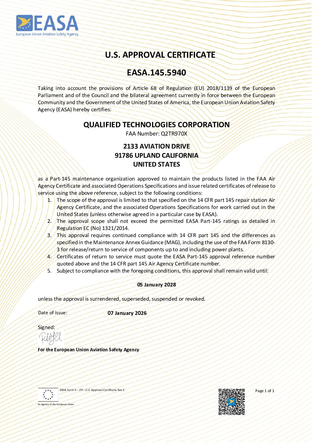 EASA_2026 p1 EASA Certificate